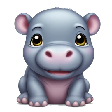 Baby hippo cute sticker