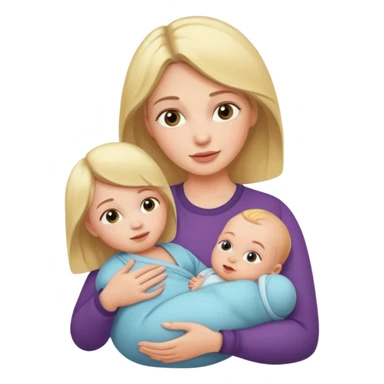 woman holding baby emoji sticker