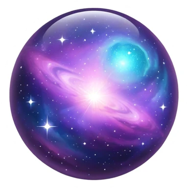 Sparkly Nebula galaxy orb sticker