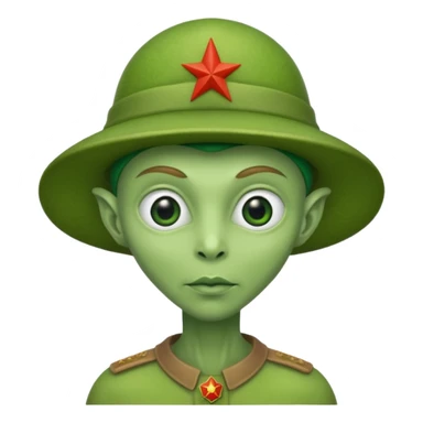 Alien with soviet sticker
