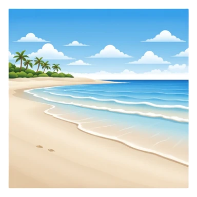 playa paisaje sin que sea un cuadro y que el cielo azul sticker