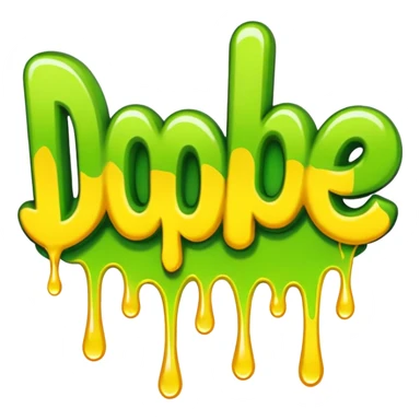 the word DOPE graffiti style sticker