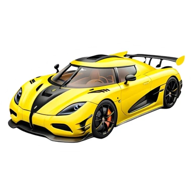 Koenigsegg Agera RS - Koenigsegg (Model Year: 2020) (Iconic colour: Yellow) sticker
