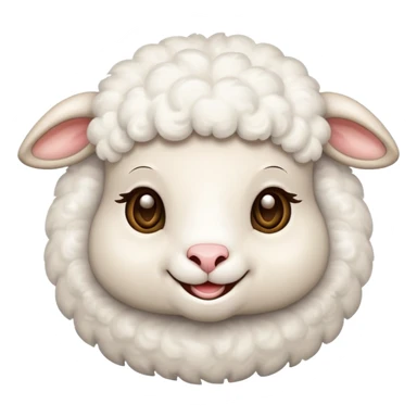 a smilling lambs sticker