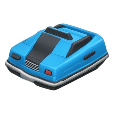 bumper car blue old sticker
