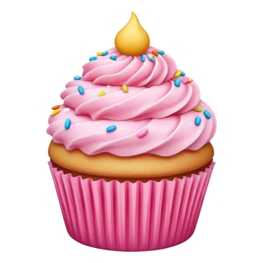 A cupcake with pink icing sticker