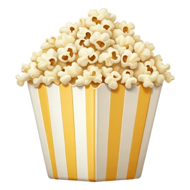 A piece of popped popcorn  sticker