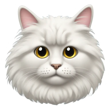 fluffy cat with a lazy eye sticker