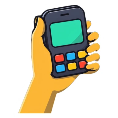 Colorful tapping hand clicker icon for Roblox sticker