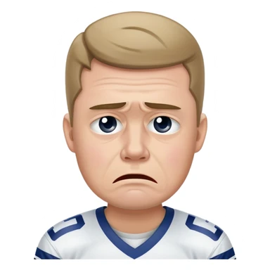 Crying Dallas cowboys fan (white male) sticker