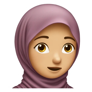 The girl is facepalming, expressing frustration, embarrassment, or disbelief. With hijab. sticker