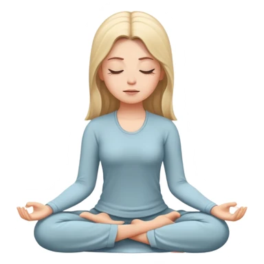 White girl  meditating sticker