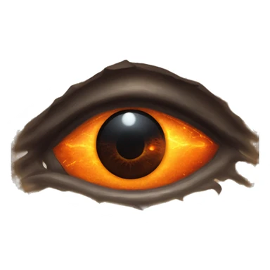 Eye of Sauron with glowing orange iris, set in a dark tower of Mordor sticker