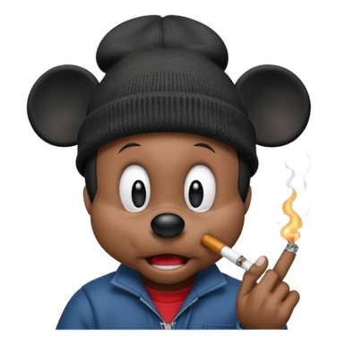 Mickey racaille qui fume  sticker