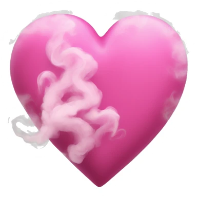 Pink heart with smoke sticker