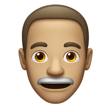 scary man drooling sticker