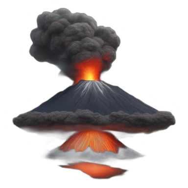 Volcan en éruption sticker