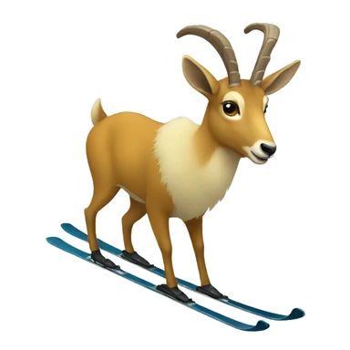 Chamois skiing sticker