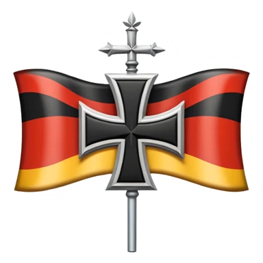 German empire with iron cross flag sticker