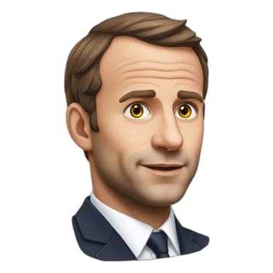 Macron avec des oreilles de chat sticker