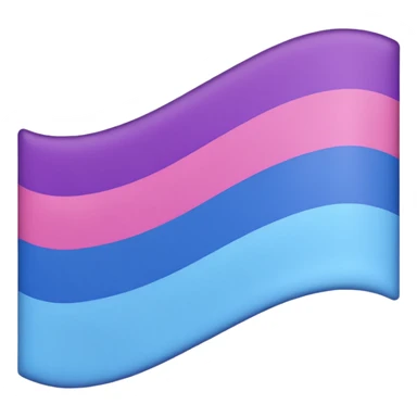 Bisexual bandera con tres colores rosa violeta y celeste  sticker