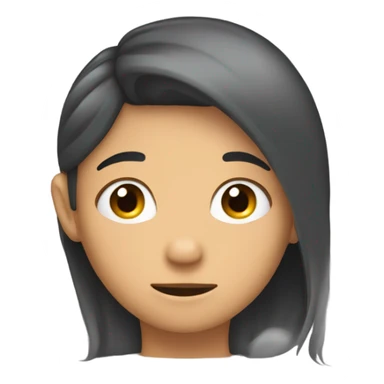 Pushing hair behind ear shyly  sticker