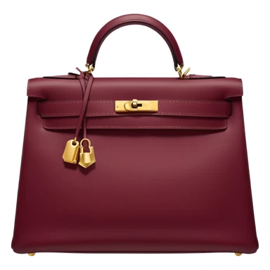 hermes kelly burgundy color bag  sticker