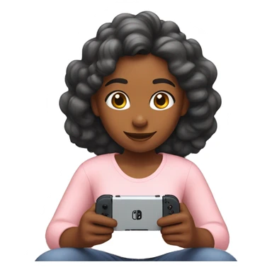 Self care girl playing nintendo switch sticker