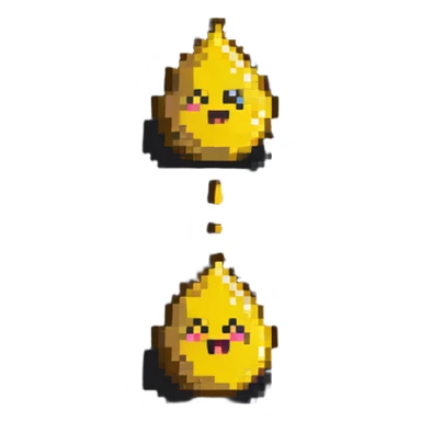 poop emoji vs yellow droplet, simple and fun sticker