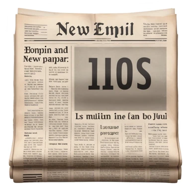generate realistic detailed news paper NY sticker