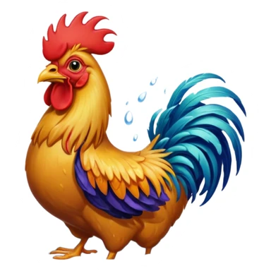 rooster bath sticker