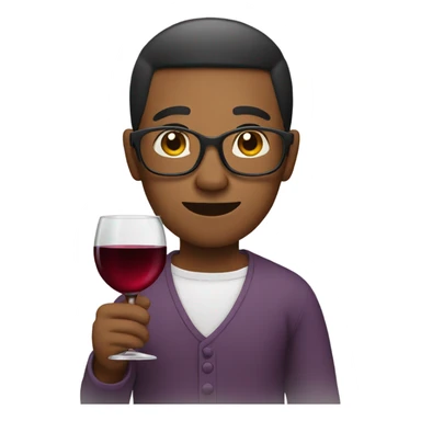 person with a glass of wine sticker