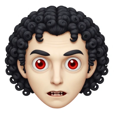 curly vampire with head optical sticker