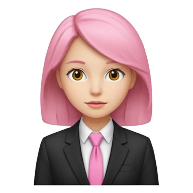woman with pink tie and blazer sticker