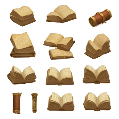 books and scrolls, dungeons and dragons sticker