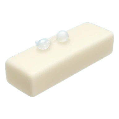  white bar of soap with bubbles sticker
