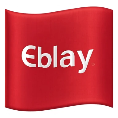 red flagg with ebay words on them sticker