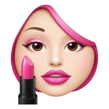 Pink lipstick sticker