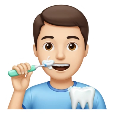 Brushing your teeth sticker