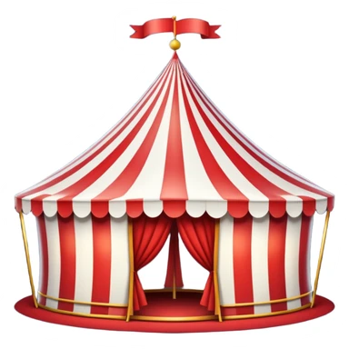 striped circus tent at night sticker