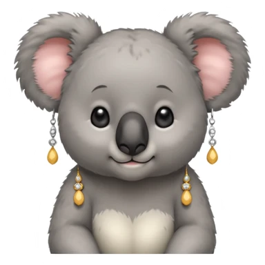 Koala with earrings sticker