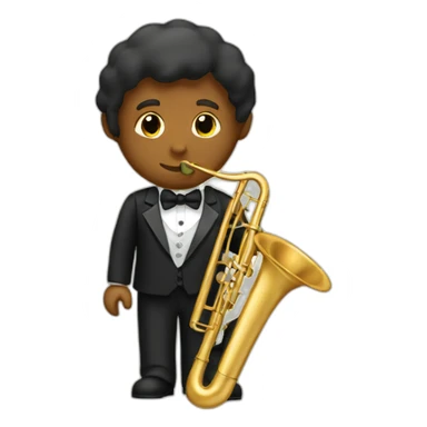 Classical Trombone player in a tuxedo sticker