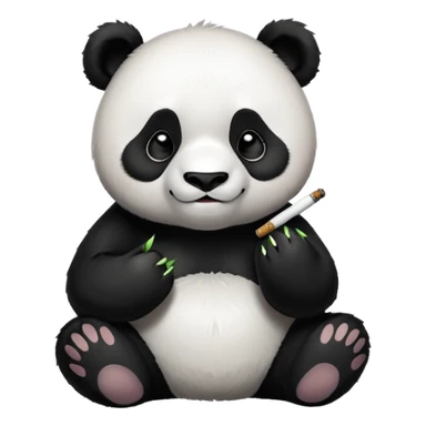 cute panda smoking 1 joint sticker