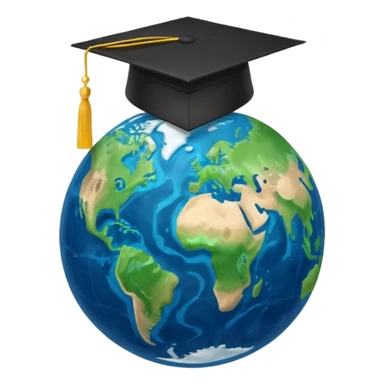 Earth with 🎓 sticker