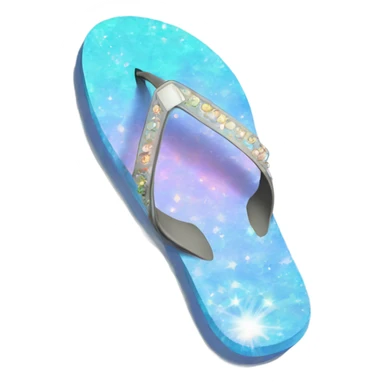 opal Crystal flip flop  sticker