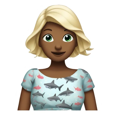 shark in a dress sticker