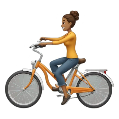 hombrey mujer montando juntos en una bicicleta cada uno sticker