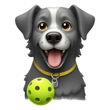 Dog playing pickleball sticker
