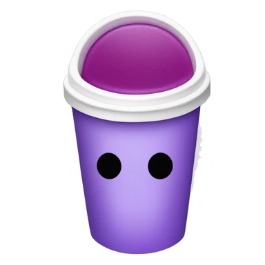 White styrofoam cup with purple kool-aid in it  sticker