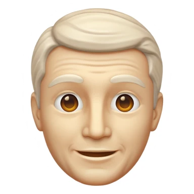 Marble style statue of man head happy sticker